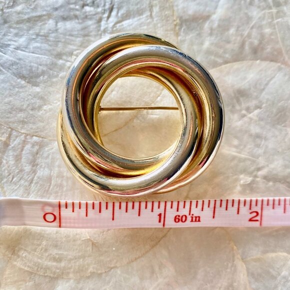 3 For  $25 Tricolour Three Trinity Ring Brooch - Picture 4 of 4